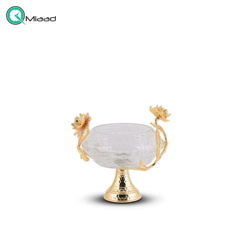 قندان بنیکو، قندان زیبا و لوکس آبگز نارسیس از جنس برنج | کد 3530 قندان مربع شیک و خاص