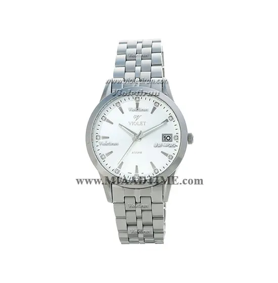 ساعت مچی ویولت مردانه کلاسیک گرد فلزی استیل صفحه سفید مدل 0360G خرید اینترنتی ساعت مچی مردانه ویولت