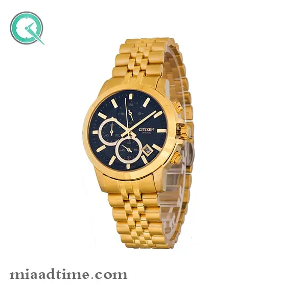 ساعت مچی سیتیزن زنانه کرنوگراف طلایی صفحه مشکی مدل 81205/2L ساعت مچی زنانه مارک دار