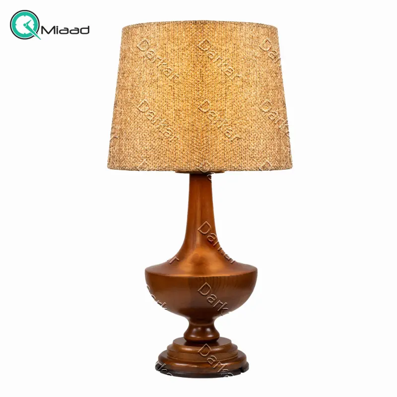 چراغ خواب و آباژور رومیزی مدل ملیسا، استفاده از چوب با کیفیت در متریال بدنه، طراحی ساده و بی نظیر، مدل 507 آباژور