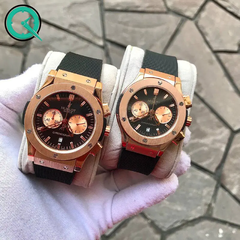 ساعت مچی ست هابلوت مدل 3316 رزگلد خرید اینترنتی ساعت مچی سه موتوره مردانه