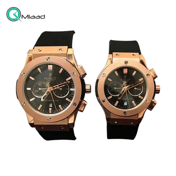 ساعت مچی ست هابلوت مدل 3322 رزگلد خرید اینترنتی ساعت مچی سه موتوره مردانه