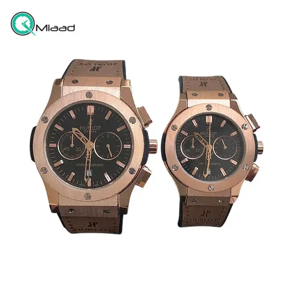 ساعت مچی ست هابلوت مدل 3326 رزگلد خرید اینترنتی ساعت مچی سه موتوره مردانه