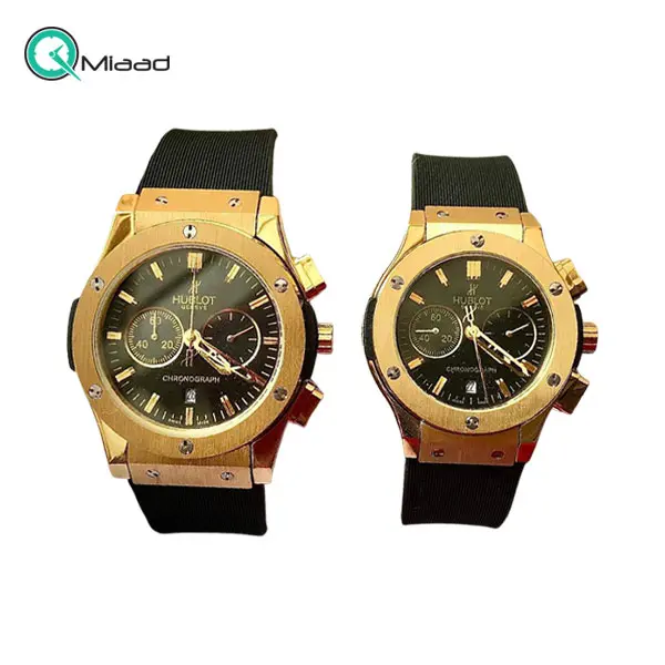 ساعت مچی ست هابلوت مدل 3332 طلایی خرید اینترنتی ساعت مچی سه موتوره مردانه