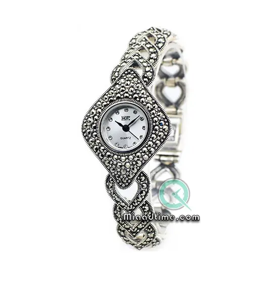 ساعت مچی زنانه نقره HF کد 009 ساعت