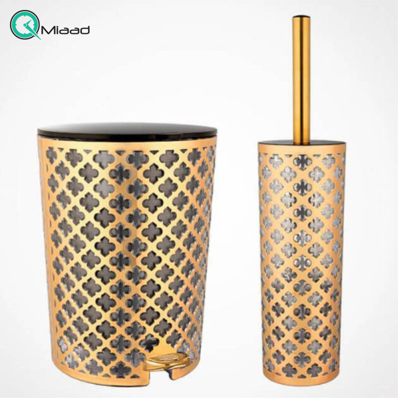 ست سطل و فرچه طرح گل مشکی برند لیمون مدل 182064