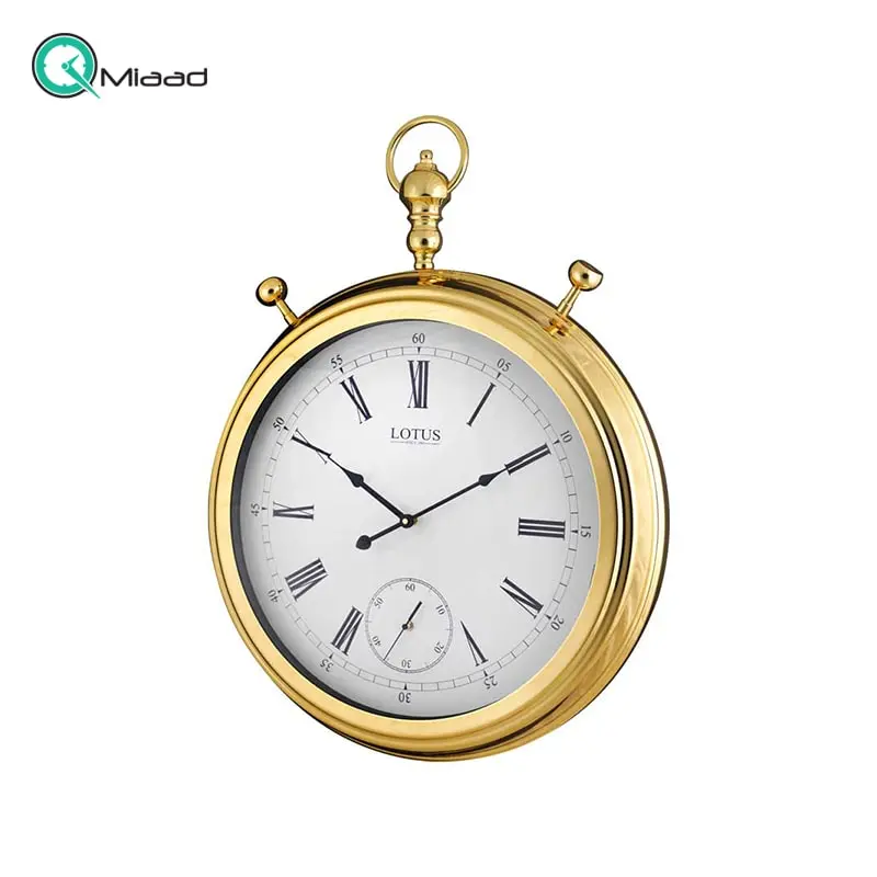ساعت دیواری فلزی لوتوس مدل 16038 Gold-WH ساعت دیواری