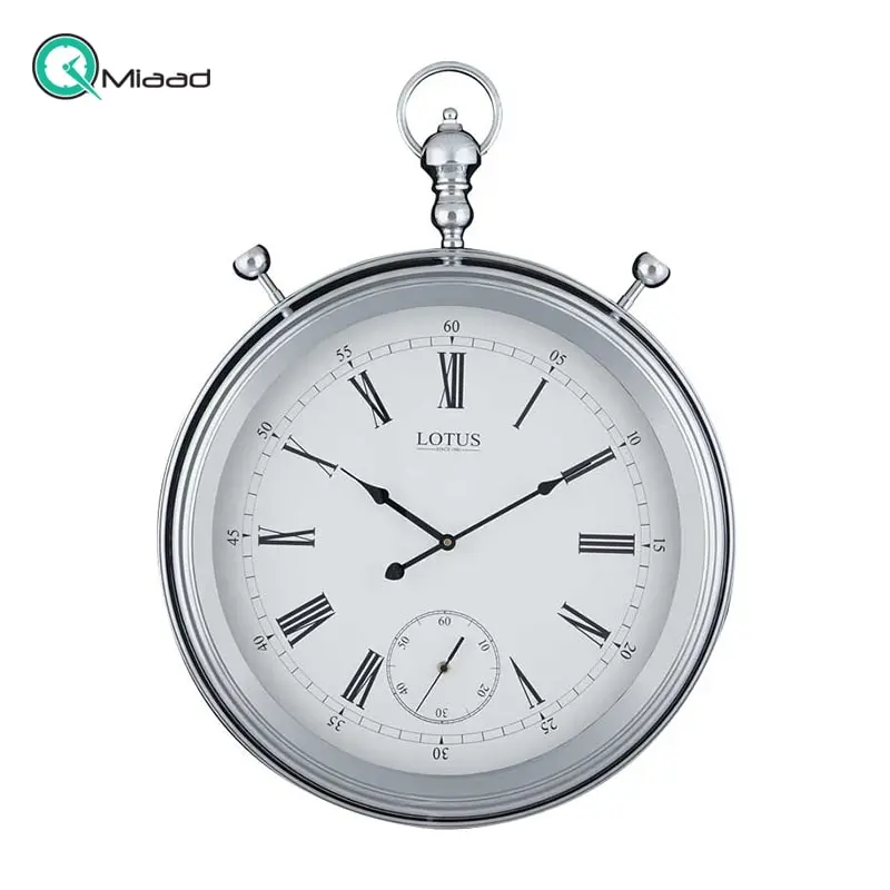 ساعت دیواری فلزی لوتوس مدل 16038 SILVER/WH ساعت دیواری