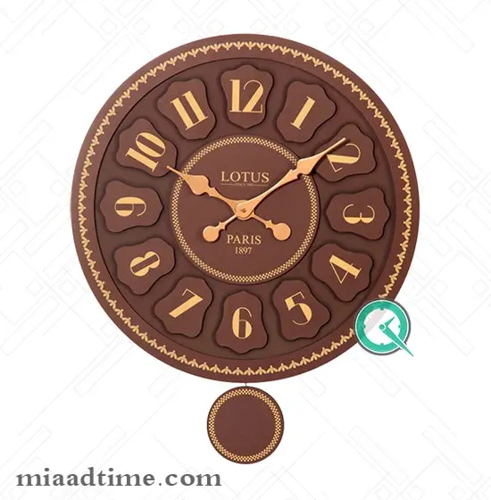 ساعت دیواری مدرن پاندول دار سبک آمریکایی | LOTUS کد MA-3320 ساعت