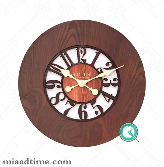 ساعت دیواری چوبی فانتزی | مارک لوتوس کد RW-503 ساعت