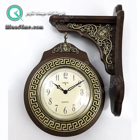 ساعت دیواری دو طرفه چوبی برند والتر کد 122 ساعت دیواری
