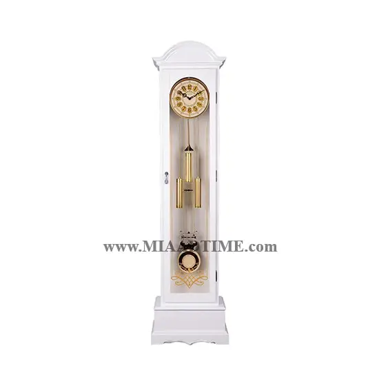 ساعت ایستاده چوبی لوتوس سفید مدل ریکاردو RICCARDO XL-222-WH قیمت ساعت ایستاده کلاسیک