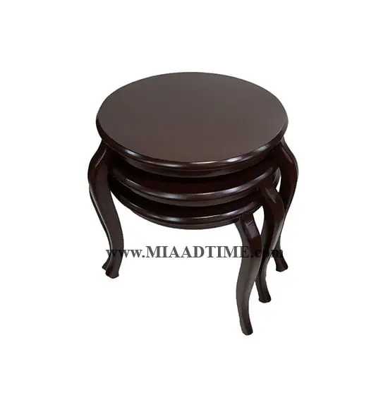 میز عسلی سه تیکه گرد ساده کد 69 میز