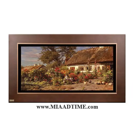 تابلو نقاشی چوبی لوتوس مدل کلبه باغ کد FWB-100x60-G تابلو