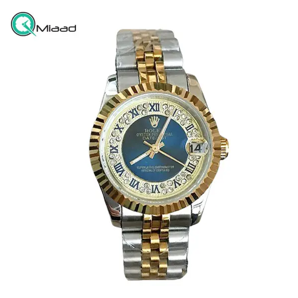 ساعت مچی زنانه رولکس مدل 6433 سیلور طلایی ساعت