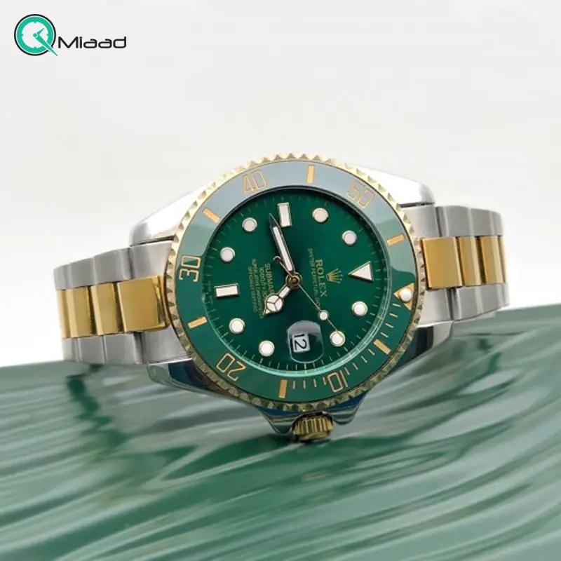 ساعت مچی مردانه رولکس ساب مارینر، ساعت اسپرت مردانه سایز 44 میل، کوارتز با موتور ژاپنی، دارای تقویم و اعداد شب نما | کد 6453 ساعت مچی