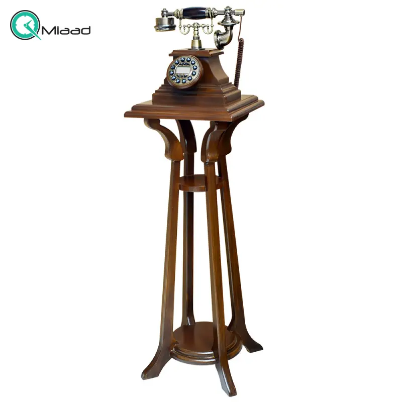 تلفن پایه دار چوبی، تلفن کلاسیک و ایستاده مدل گرندفون Grand Phone | تلفن ایستاده کلاسیک مدل 2024 تلفن ایستاده