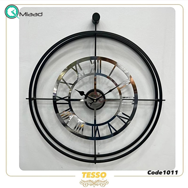ساعت دیواری فلزی تسو مدل حلقه ای 1011
