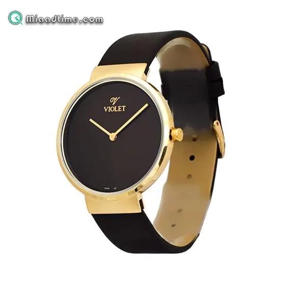 ساعت مچی ویولت مردانه بند چرم صفحه قهوه ای کد 0466/2G ساعت ویولت