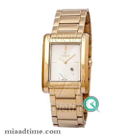 ساعت مچی ویولت مردانه، مستطیل طلایی | کد 0084/2G ساعت