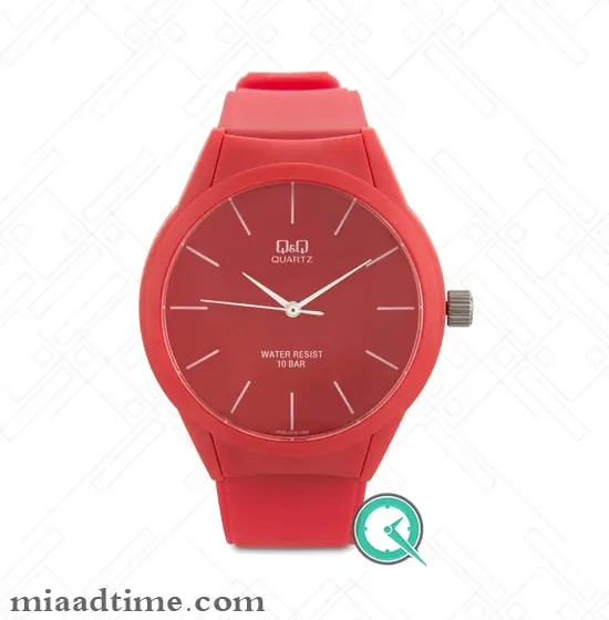 ساعت مچی دخترانه قرمز رنگ اسپرت | Q&Q | کد vr28j010y ساعت