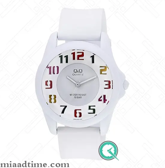 ساعت کیو اند کیو q&q | قاب و بند سفید | کد vr42j003y ساعت