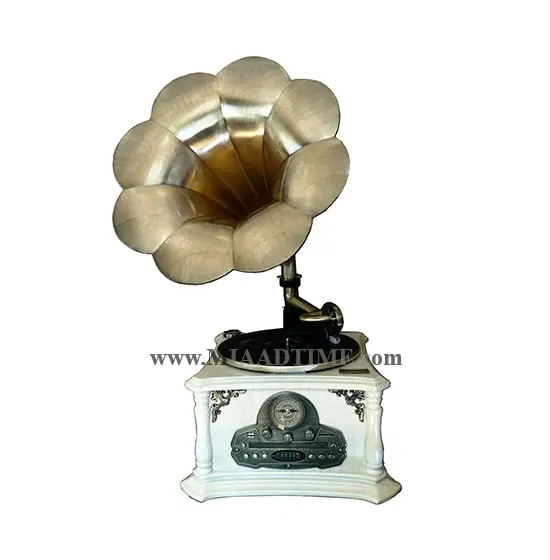 گرامافون رومیزی والتر مدل RP-013E کرم طلایی گرامافون