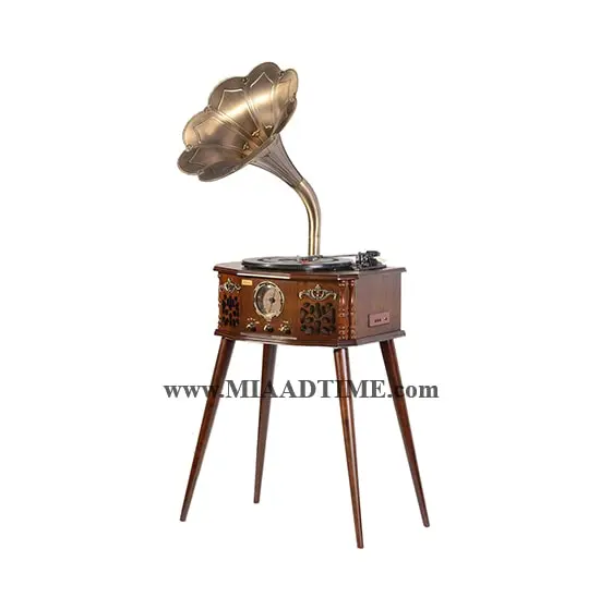 گرامافون پایه دار والتر مدل 1205F/Metal قهوه ای گرامافون