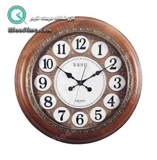 ساعت دیواری چوبی والتر گرد مدل 958-1 ساعت دیواری لوکس با قیمت