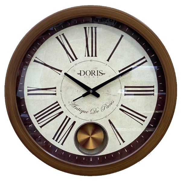 ساعت دیواری چوبی لوتوس مدل  دوریس کد G 2021