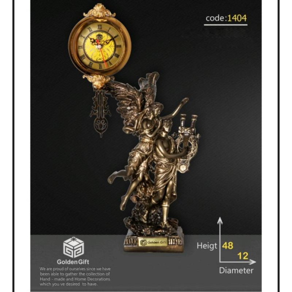 مجسمه ساعتی کد 1404، سایز 48x12 سانتی متر، دارای ساعتی کوچک برای نمایش و اطلاع از زمان