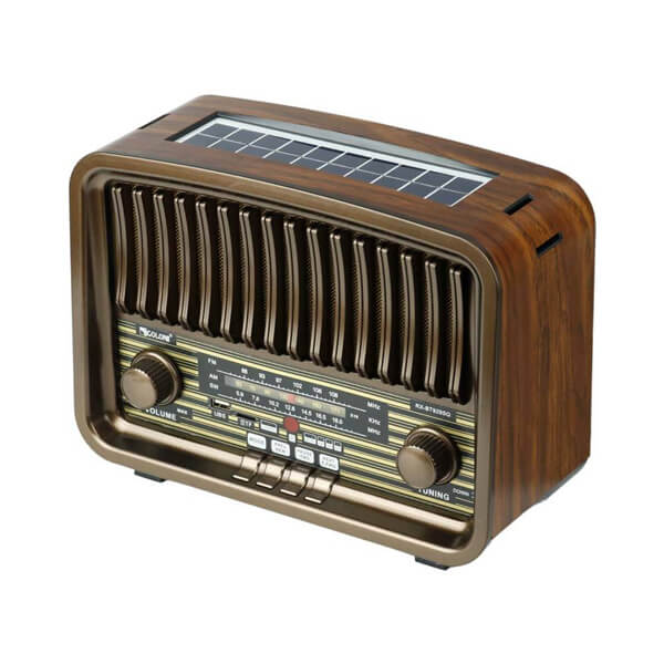 رادیو کلاسیک، اسپیکر بلوتوثی قابل حمل، رادیو سنتی، رادیو قابل شارژ صفحه خورشیدی، رادیو با قابلیت پخش موزیک و صدا از طریق اتصال با بلوتوث | مدل RX-BT929SQ