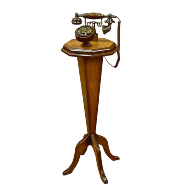 تلفن پایه دار چوبی، تلفن کلاسیک و ایستاده مدل گرندفون Grand Phone | تلفن ایستاده کلاسیک با شماره گیر چرخشی  مدل 2020