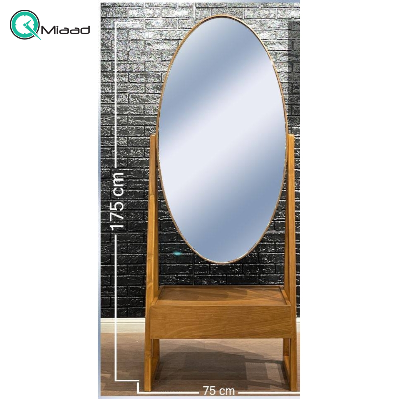 آینه ایستاده برند هاردی مدل 601، آینه بسیار زیبا و درجه یک با متریال تمام چوب بدنه، سایز 175x75 سانتی متر صنایع چوبی