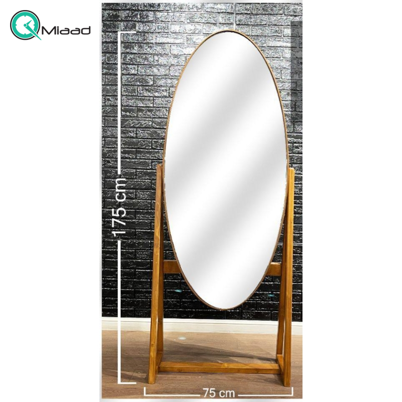 آینه ایستاده برند هاردی مدل 602، آینه بسیار زیبا و درجه یک با متریال تمام چوب بدنه، سایز 175x75 سانتی متر صنایع چوبی