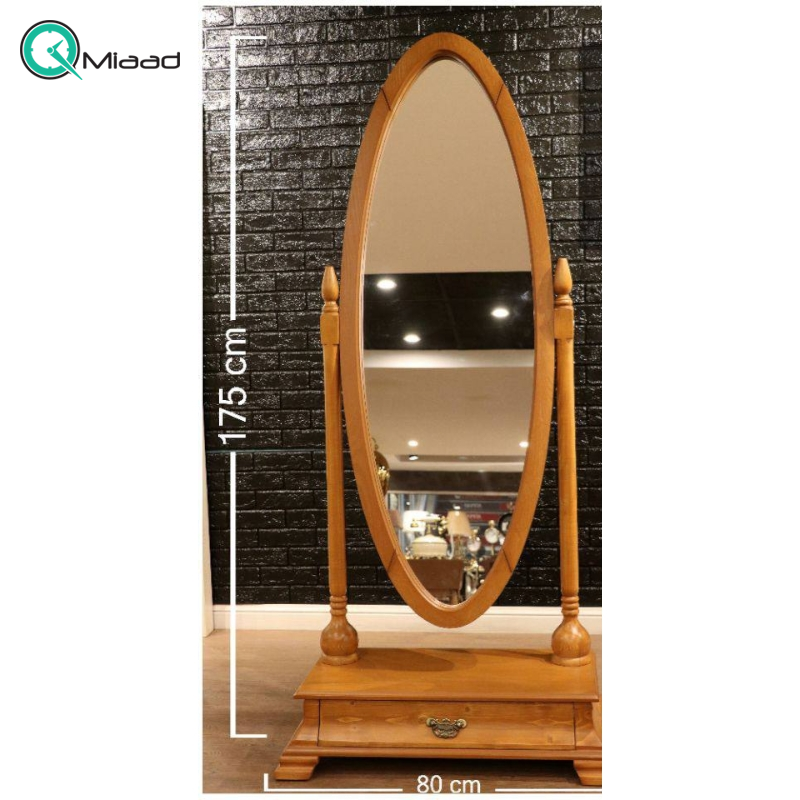 آینه ایستاده برند هاردی مدل 603، آینه بسیار زیبا و درجه یک با متریال تمام چوب بدنه، سایز 175x80 سانتی متر صنایع چوبی