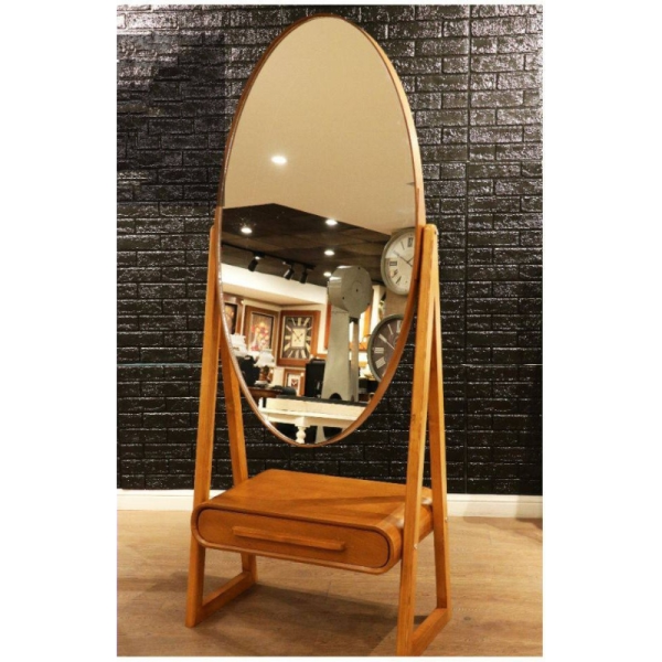 آینه ایستاده برند هاردی مدل 604، آینه بسیار زیبا و درجه یک با متریال تمام چوب بدنه، سایز 175x80 سانتی متر