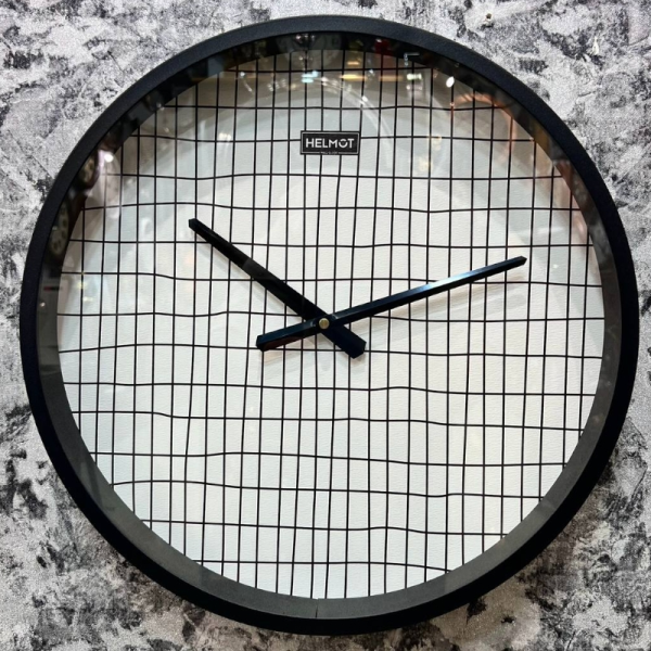  ساعت دیواری هلموت کد 4019، ساعت دیواری مدرن با طراحی مینیمال با زه فلزی رنگ استاتیک، سایز 45 سانتی متر، موتور میتسو با 5 سال ضمانت هلموت