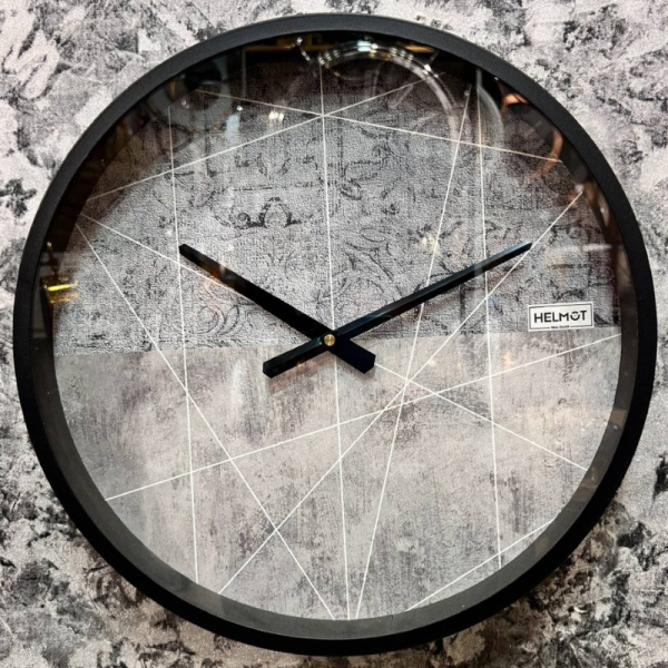 ساعت دیواری هلموت کد 4036، ساعت دیواری مدرن با طراحی مینیمال با زه فلزی رنگ استاتیک، سایز 45 سانتی متر، موتور میتسو با 5 سال ضمانت هلموت