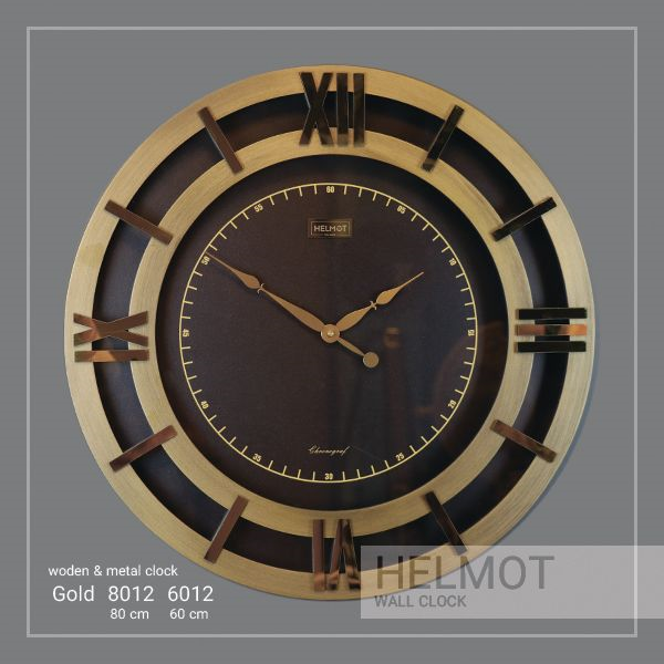  ساعت دیواری چوبی مدل هلموت، ساعت دیواری مدرن در دو سایز، ترکیب چوب و استیل، موتور ساخت تایوان، ساعت دیواری طرح ساده و در عین حال بی نظیر، سایز 80| کد 8012