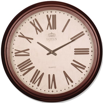 ساعت دیواری گرد فلزی لوتوس مدل Highland-16013