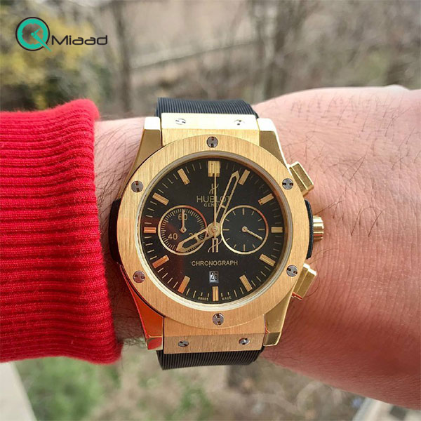 ساعت مچی مردانه هابلوت مدل 3311 گلد قیمت ساعت مچی سه موتوره مردانه