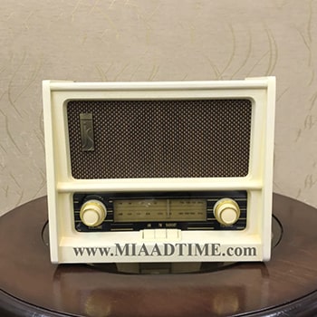 رادیو چوبی سه کاره رنگ کرم استخوانی مدل 5011