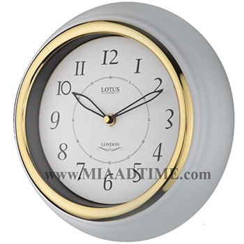 ساعت دیواری لوتوس فلزی سفید طلایی کد CHRIS M-4009
