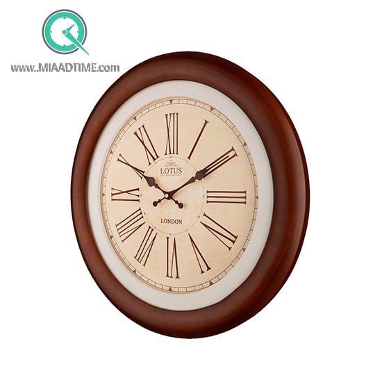 ساعت دیواری گرد چوبی لوتوس مدل SUNRAY W-C390 مدل ساعت دیواری سلطنتی جدید