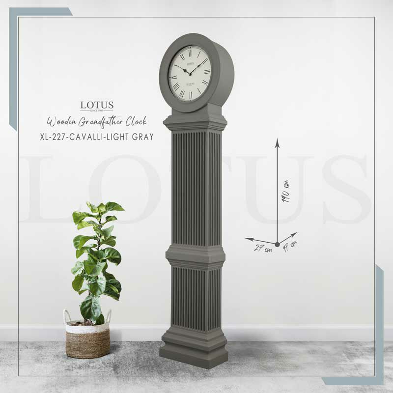 ساعت ایستاده و کنارسالنی لوتوس مدل XL-227 طوسی قیمت ساعت ایستاده