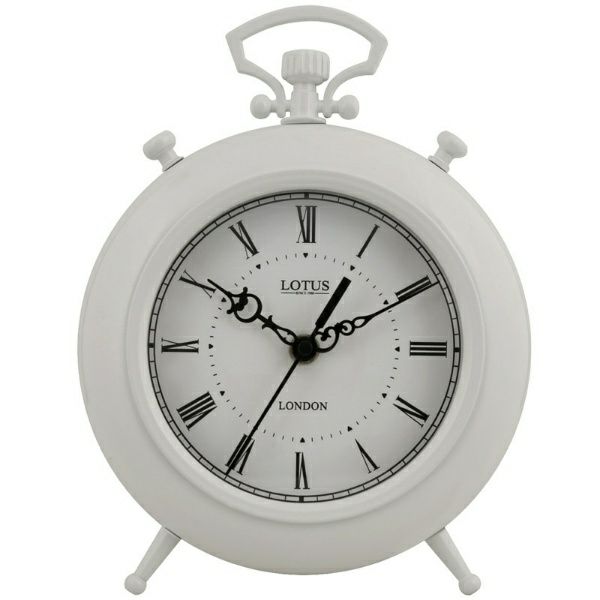  ساعت فلزی رومیزی لوتوس SAN LUIS کد BS-500 رنگ WHITE