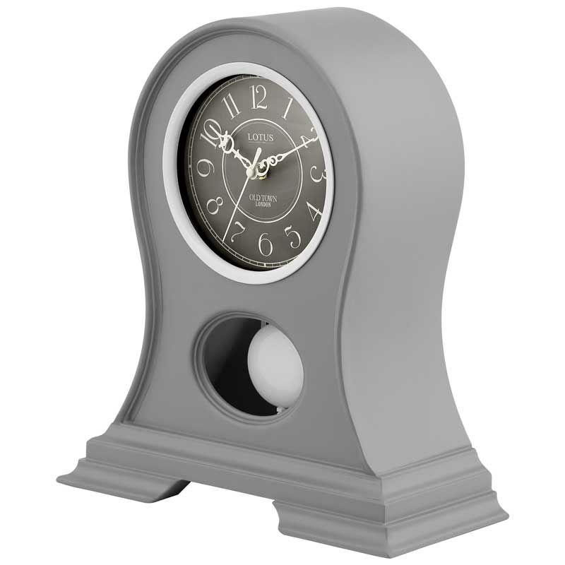 ساعت رومیزی چوبی لوتوس مدل 5510 طوسی خرید ساعت رومیزی