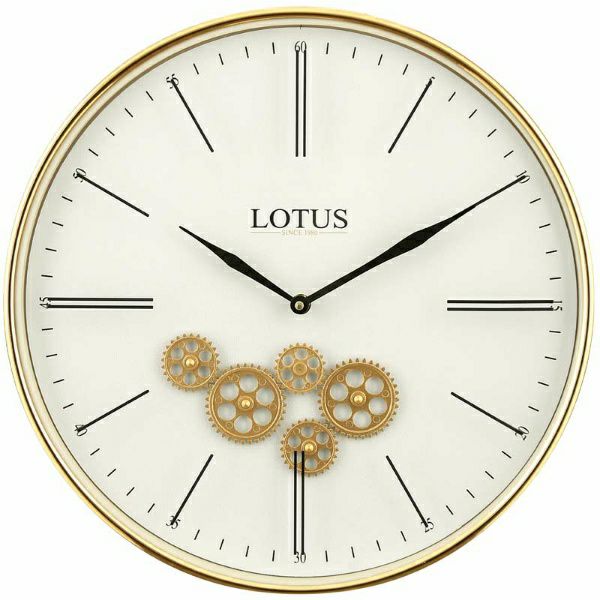 ساعت دیواری چرخ دنده ای لوتوس مدل 300310 طلایی