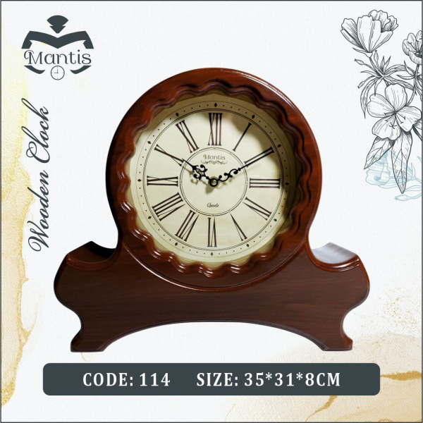 ساعت رومیزی چوبی مانتیس مدل 114